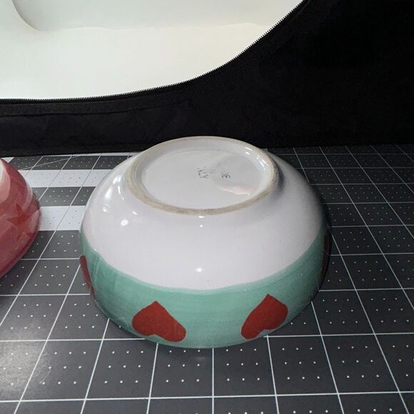 Italian Ceramic /Porcelain Made in Italy Set of 2 Bowls for Kids Chick and Bunny - Picture 10 of 12